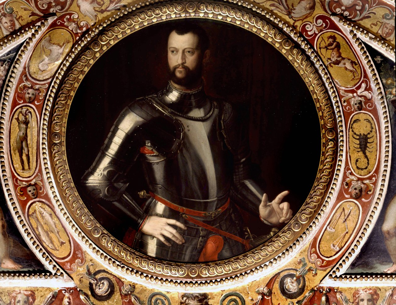 Portrét Jeana de Medici dit Jean des Bandes Noires (Giovanni Dalle Bande Nere) (1498-1526) od Bronzina (1503-1572) - Obraz zachovaný v Palazzo Vecchio, Florencie od Agnolo Bronzino