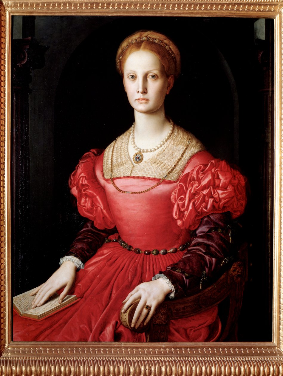 Portrét Lucrezie Panciatichi, manželky Bartolomea Panciatichiho (olej na plátně) od Agnolo di Cosimo Bronzino