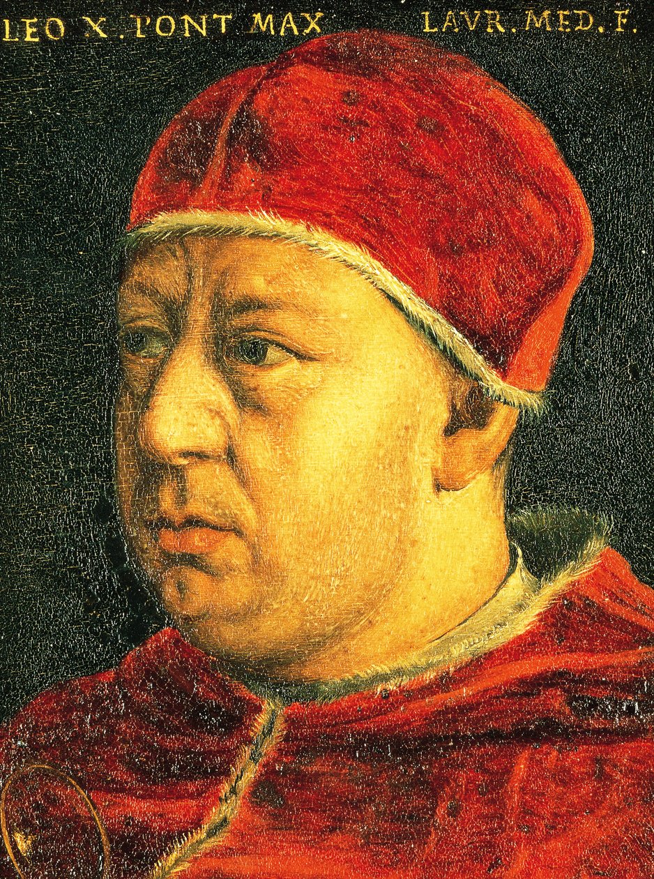 Portrét papeže Lva X (Giovanni di Lorenzo de Medici, Florencie od Agnolo Bronzino