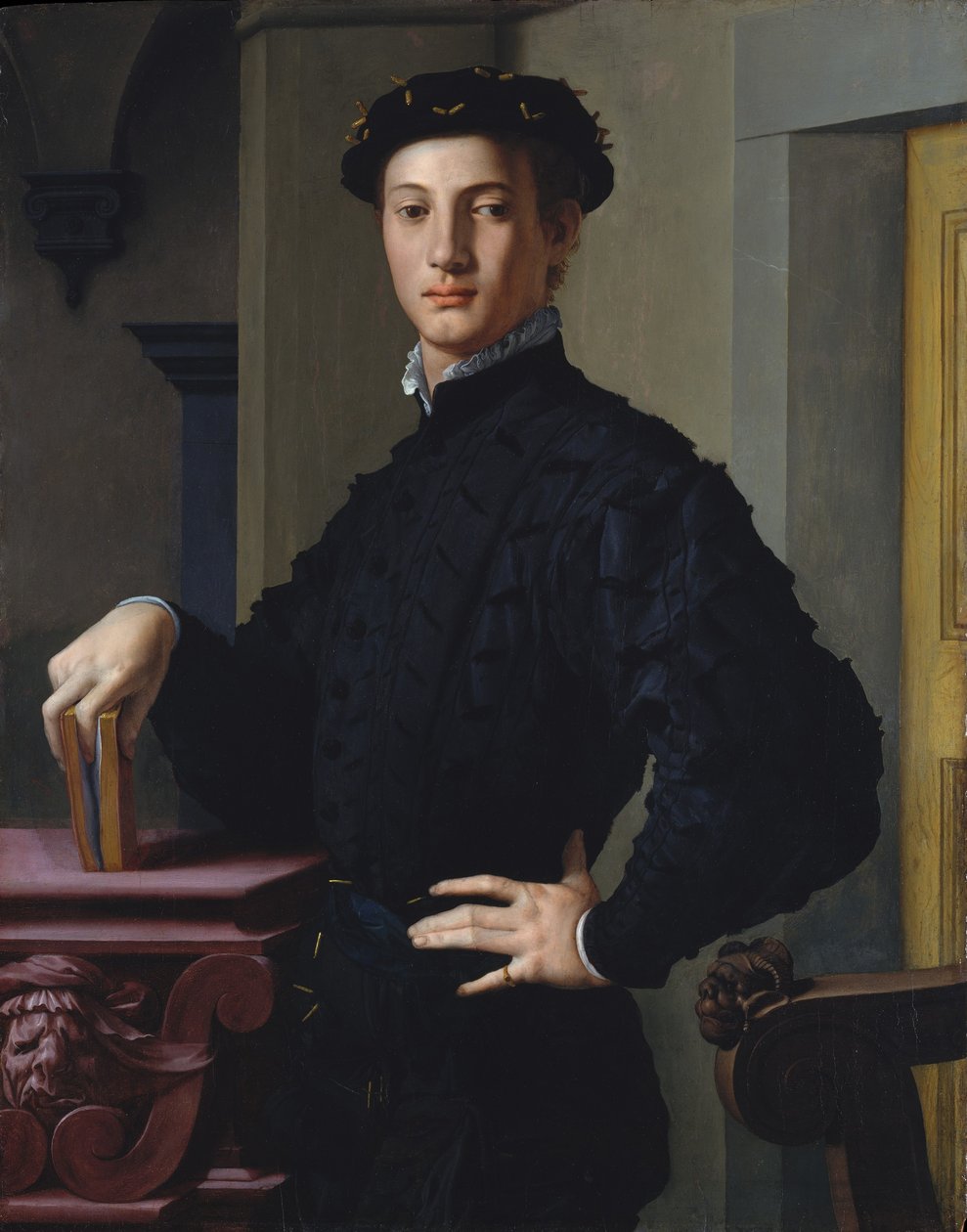 Portrét mladého muže, cca 1530 (olej na dřevě) od Agnolo Bronzino