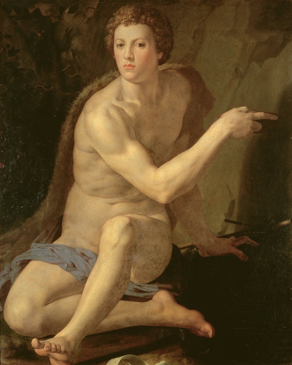 Svatý Jan Křtitel (olej na desce) od Agnolo Bronzino