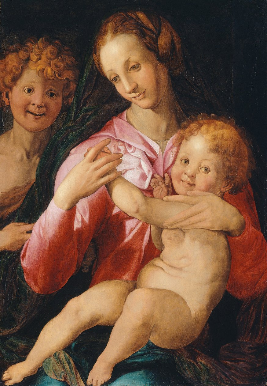 Panna Marie s dítětem a mladým svatým Janem Křtitelem od Agnolo di Cosimo Bronzino