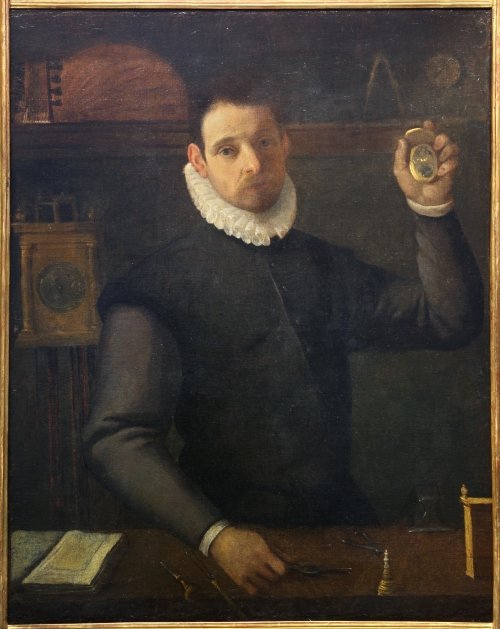 Autoportrét jako hodinář od Agostino Carracci