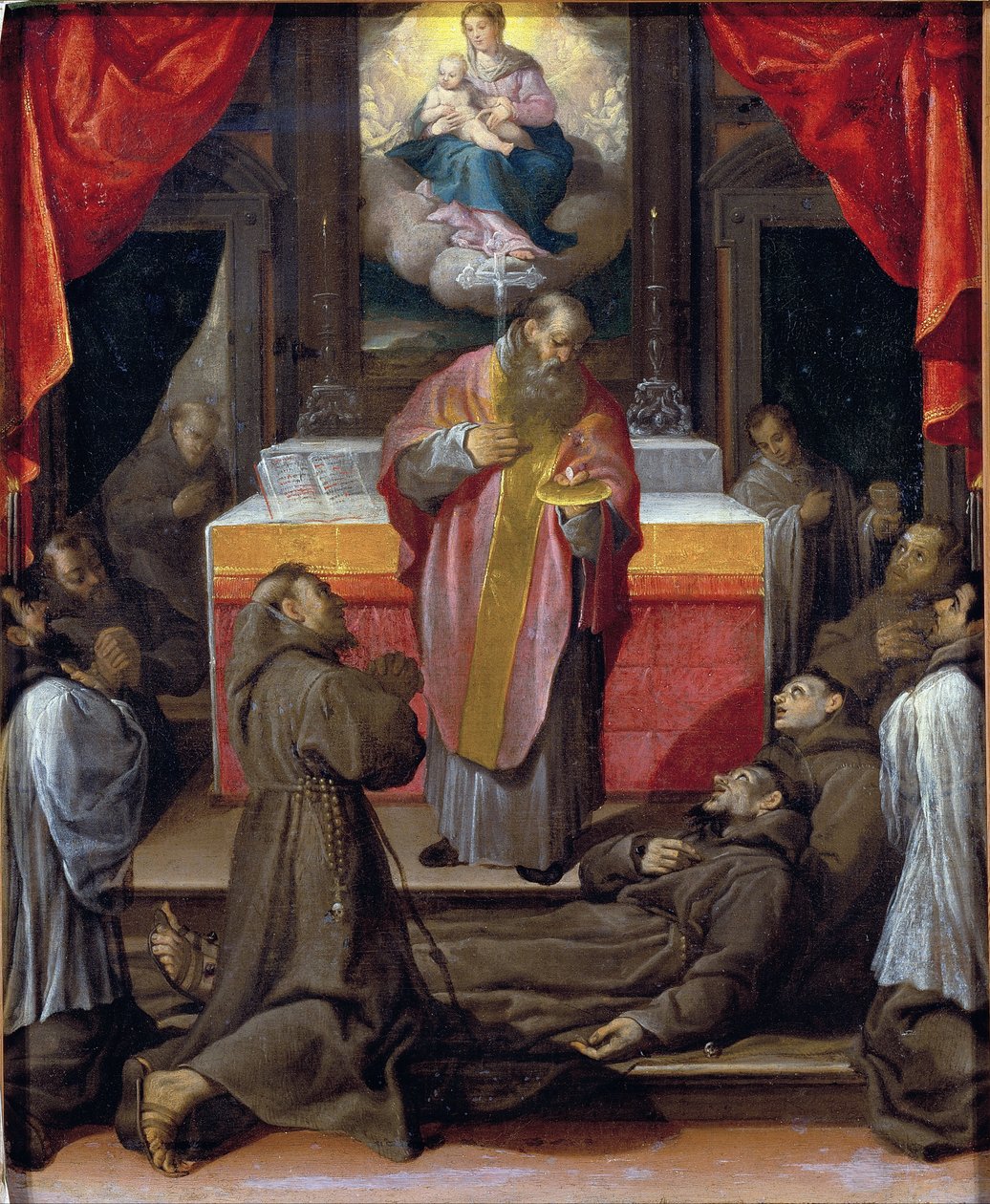 Poslední přijímání svatého Františka od Agostino Carracci