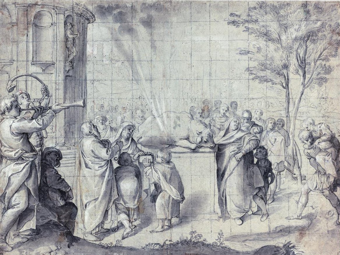 Oběť Pelias od Agostino Carracci