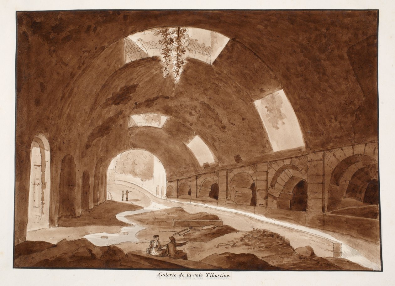 Galerie na Via Tiburtina, 1833 (lept s hnědým lakem) od Agostino Tofanelli