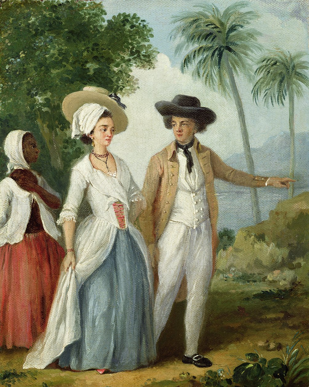 Planter and his Wife, Attended by a Servant, c.1780 (olej na plátně) od Agostino Brunias