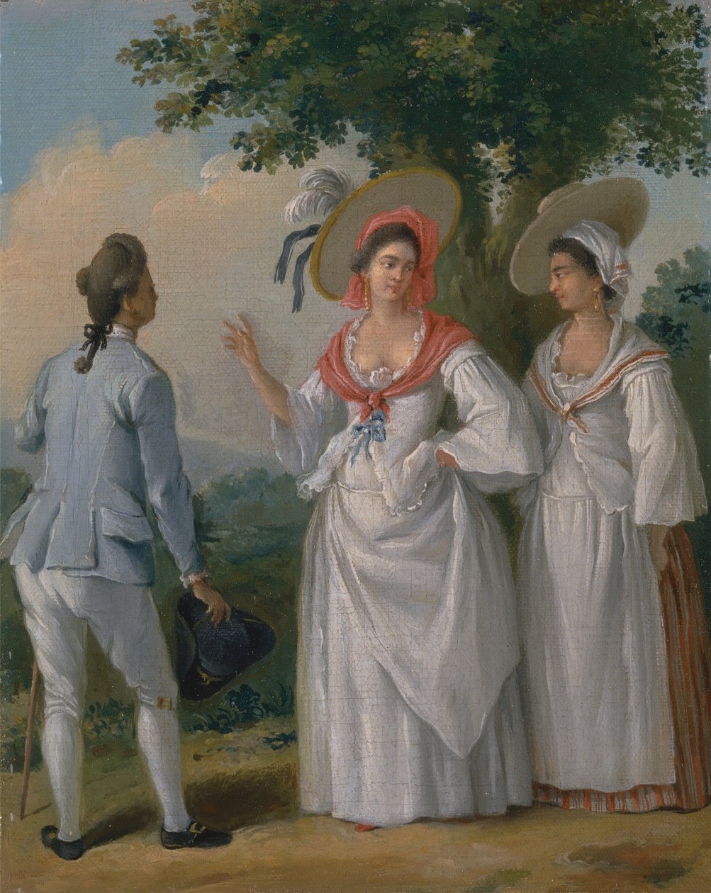 Svobodní západní indičtí kreolové v elegantních šatech, ca. 1780. od Agostino Brunias