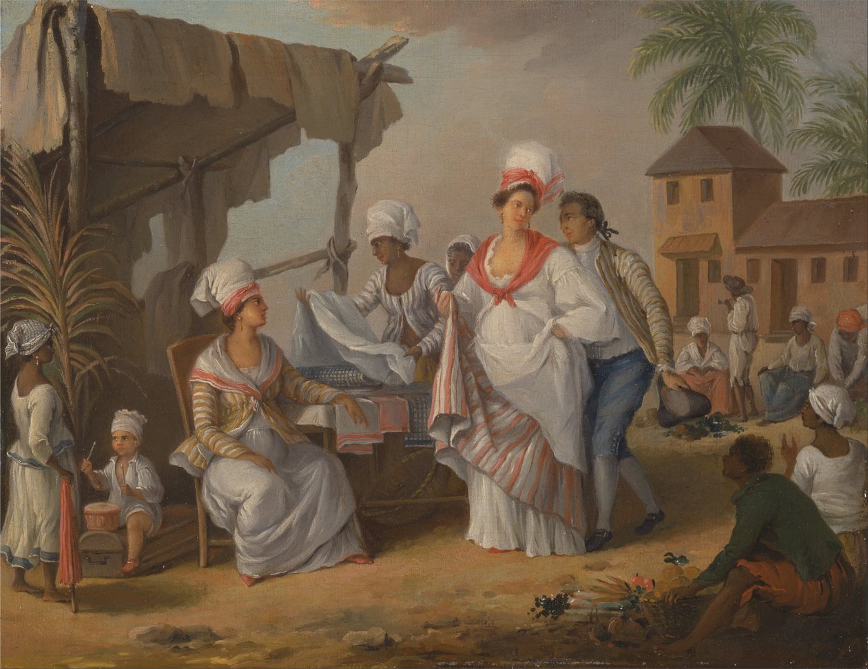 Trhový den, Roseau, Dominika od Agostino Brunias