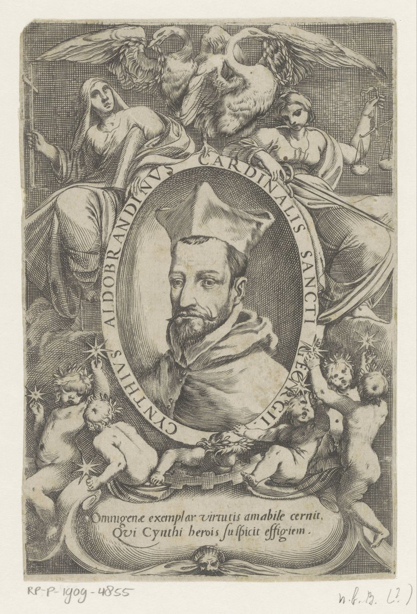 Portrét z kardinaal Cinzio Aldobrandini od Agostino Carracci (possibly)