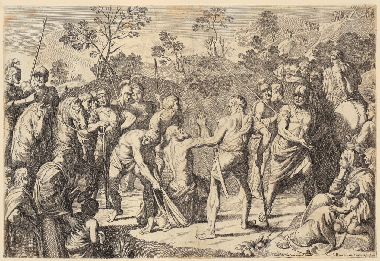 Aeneas prchá z Tróje se svou rodinou od Agostino Carracci