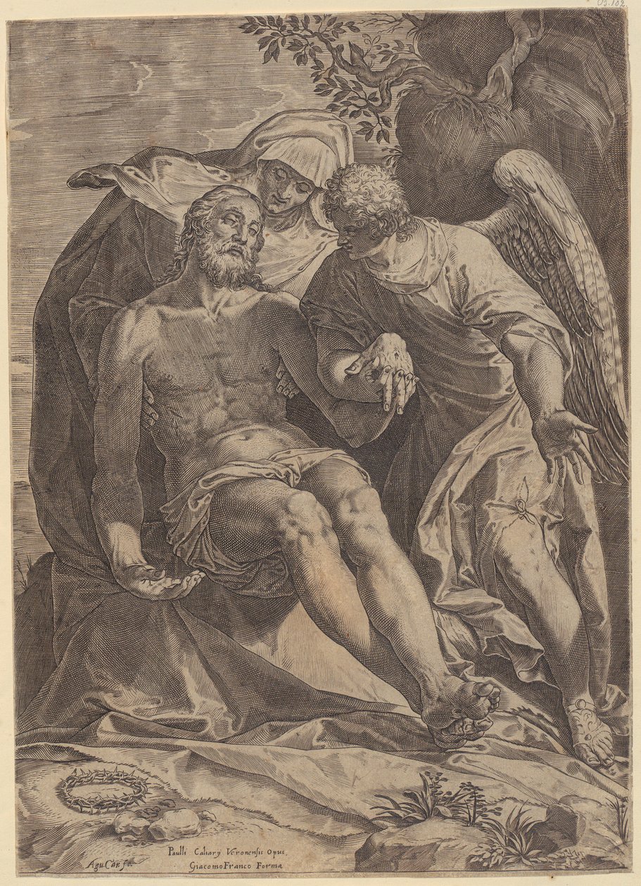 Oplakávání Krista [Pietà] od Agostino Carracci