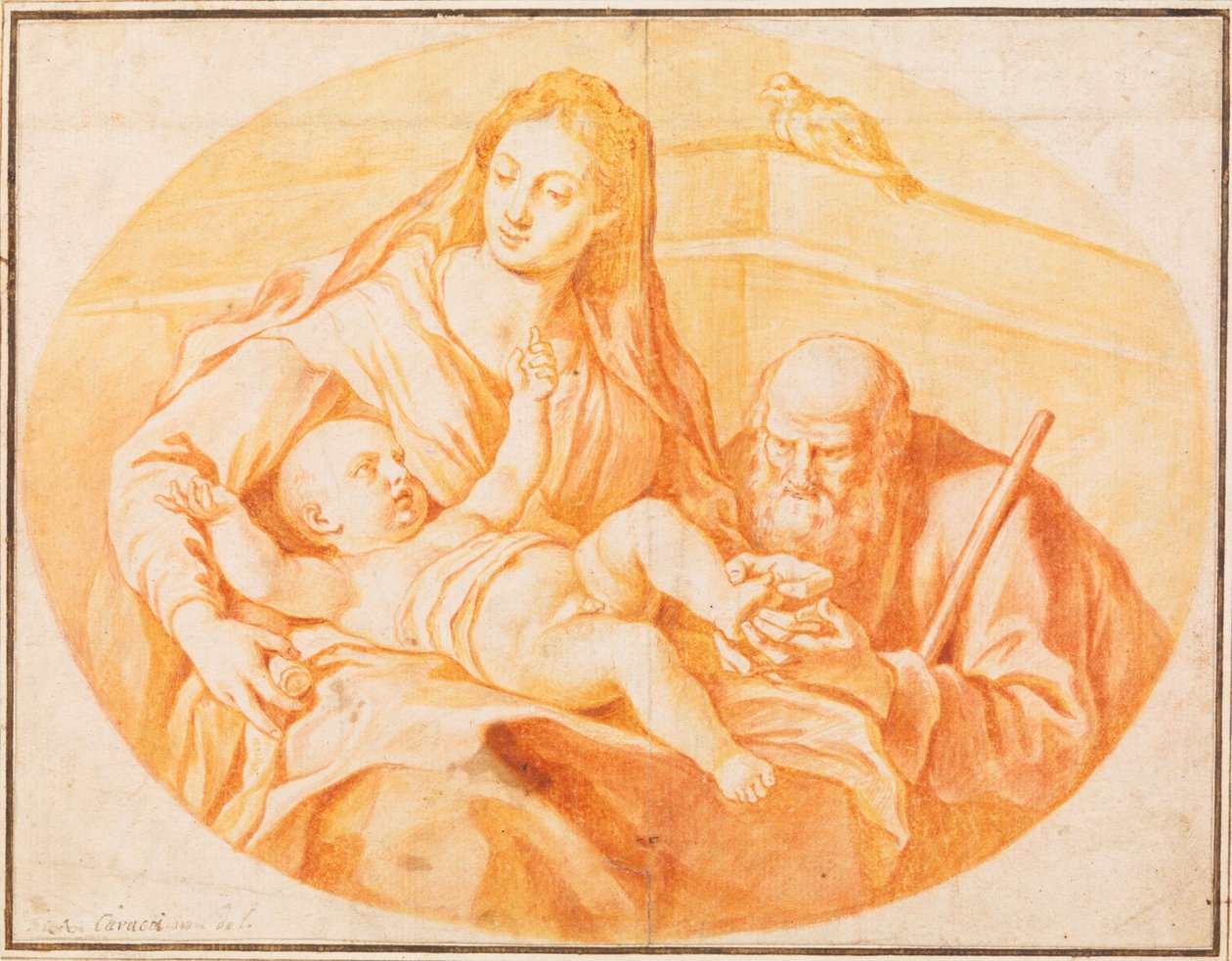 Svatá rodina od Agostino Carracci