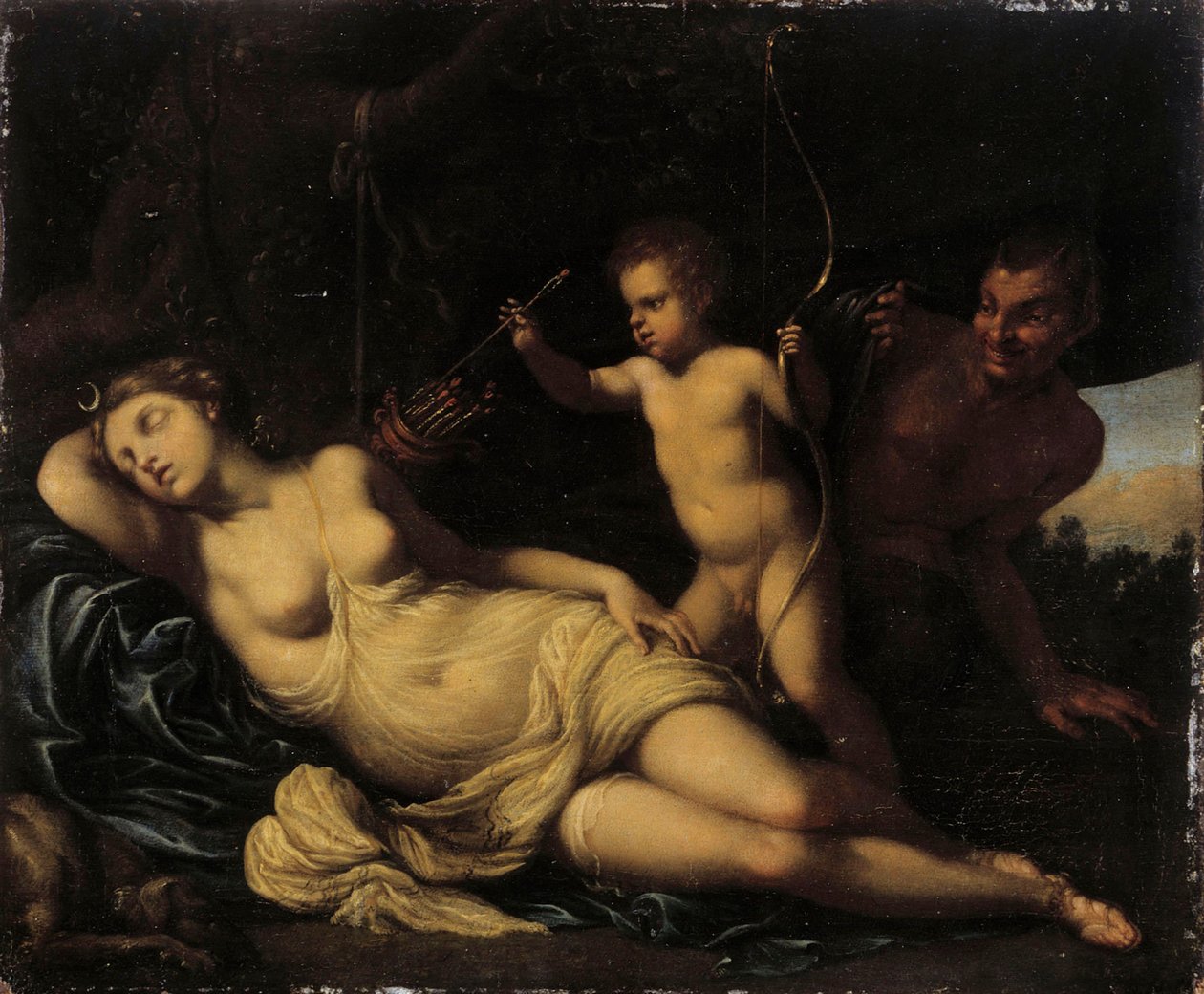Spící Diana od Agostino Carracci