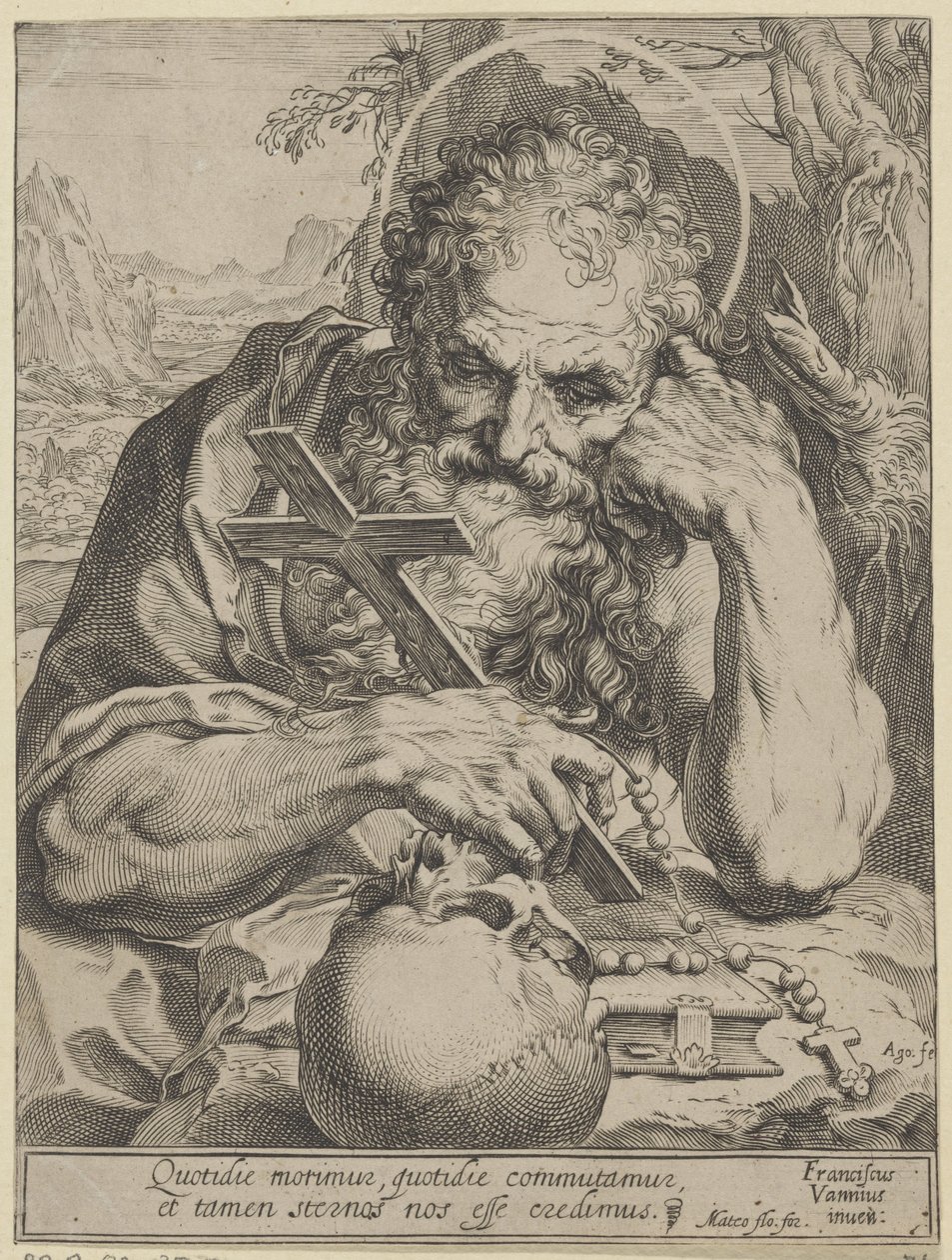 Svatý Jeroným od Agostino Carracci