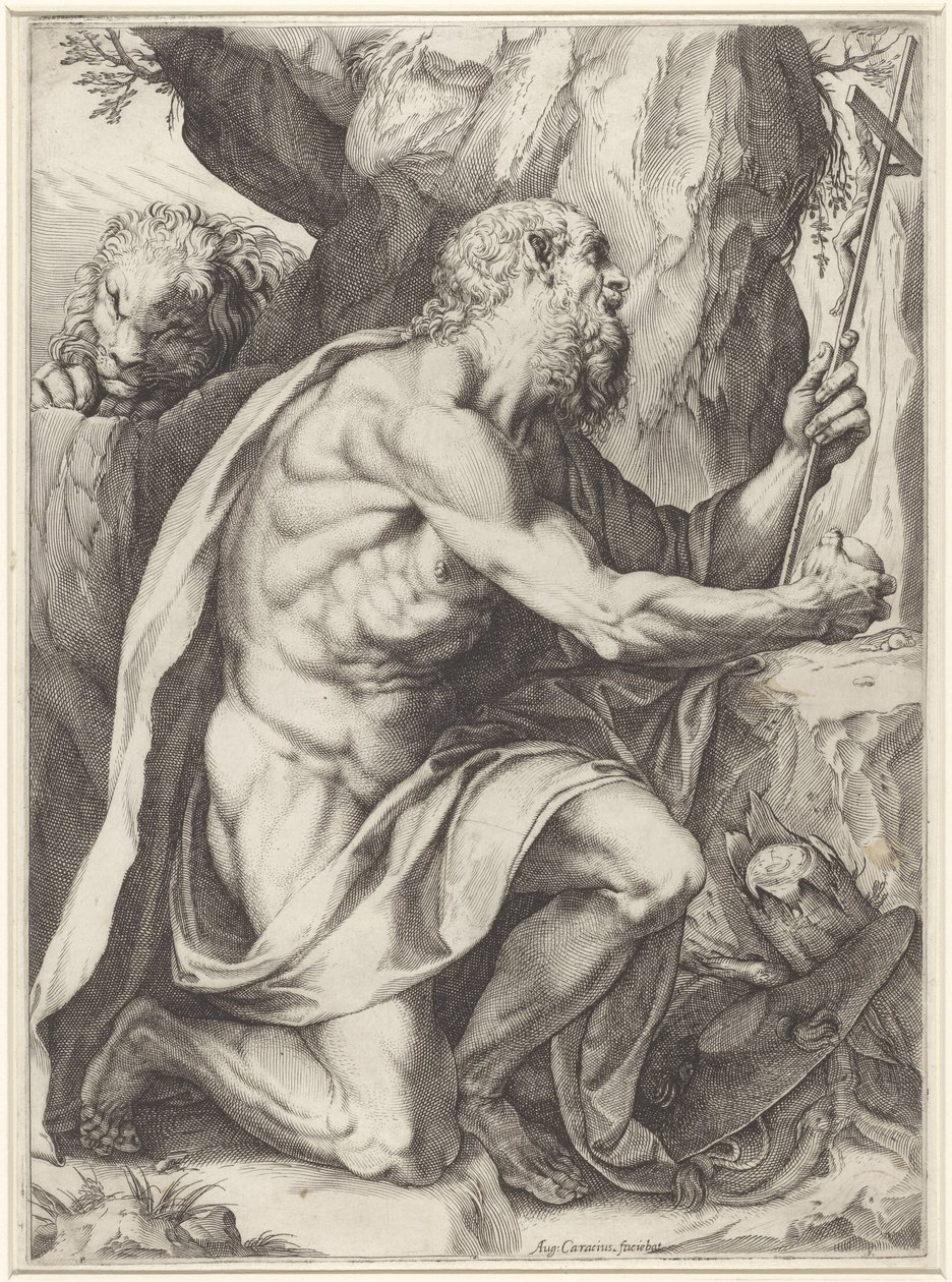 Svatý Jeroným od Agostino Carracci