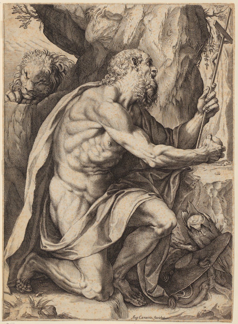 Svatý Jeroným od Agostino Carracci