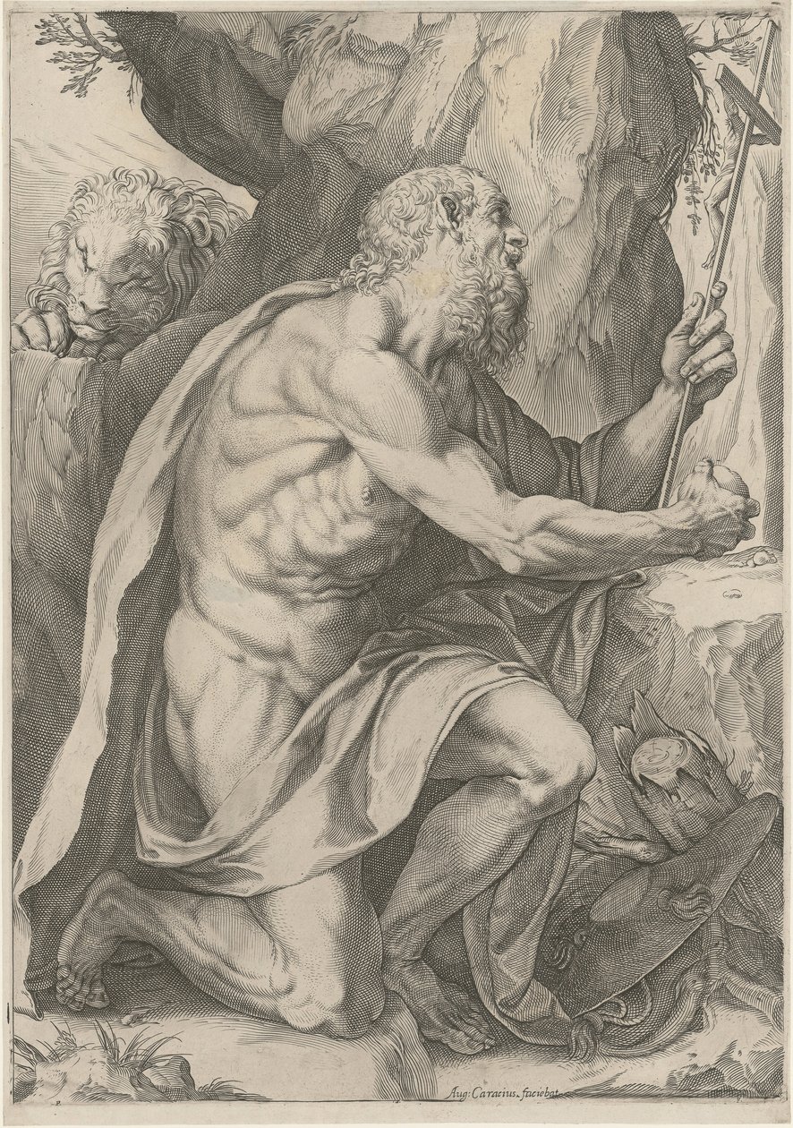 Svatý Jeroným od Agostino Carracci