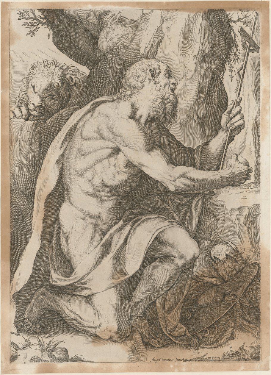 Svatý Jeroným od Agostino Carracci