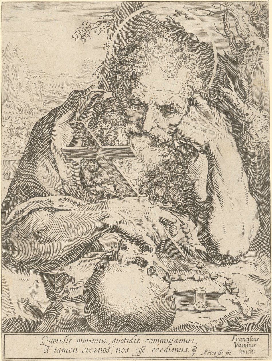 Svatý Jeroným od Agostino Carracci