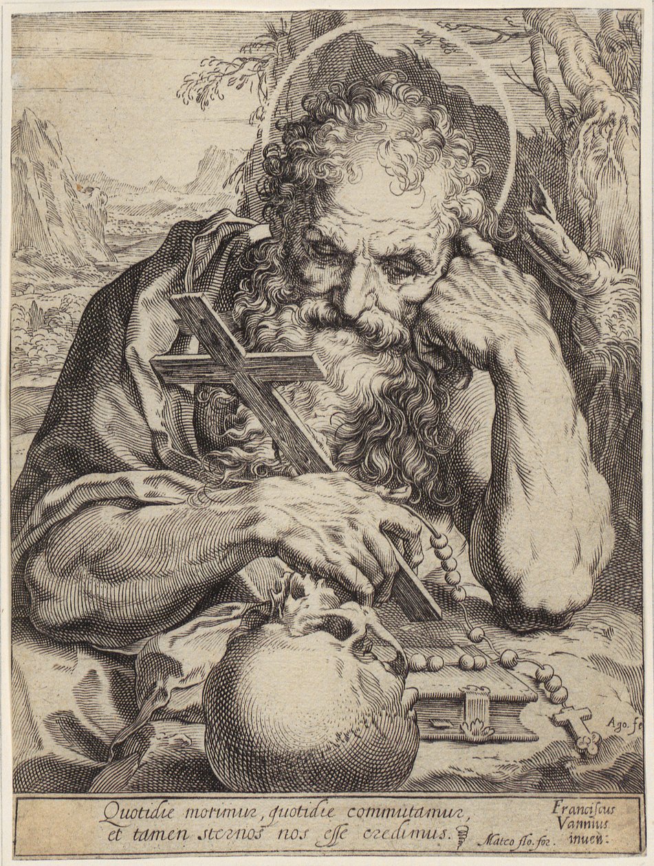 Svatý Jeroným od Agostino Carracci
