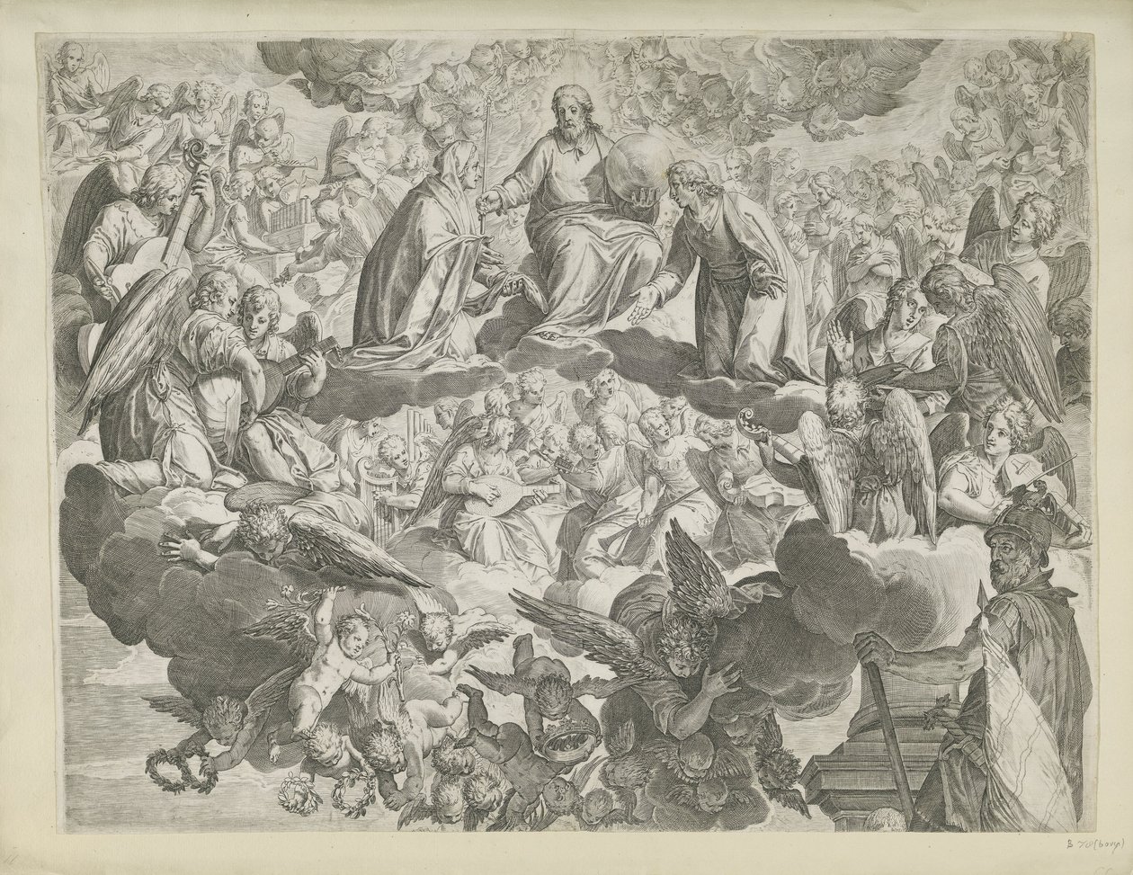 Umučení svaté Justiny Paduánské (horní polovina) od Agostino Carracci