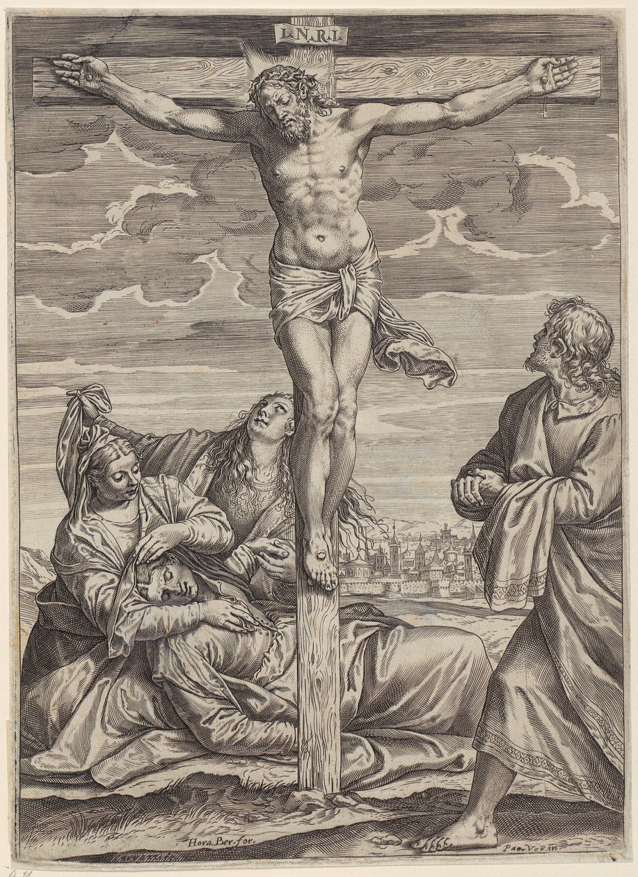 Ukřižování od Agostino Carracci