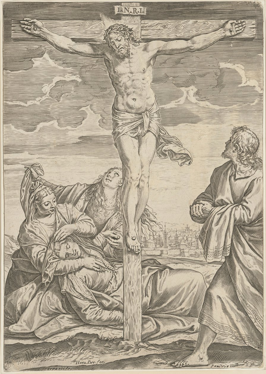 Ukřižování od Agostino Carracci