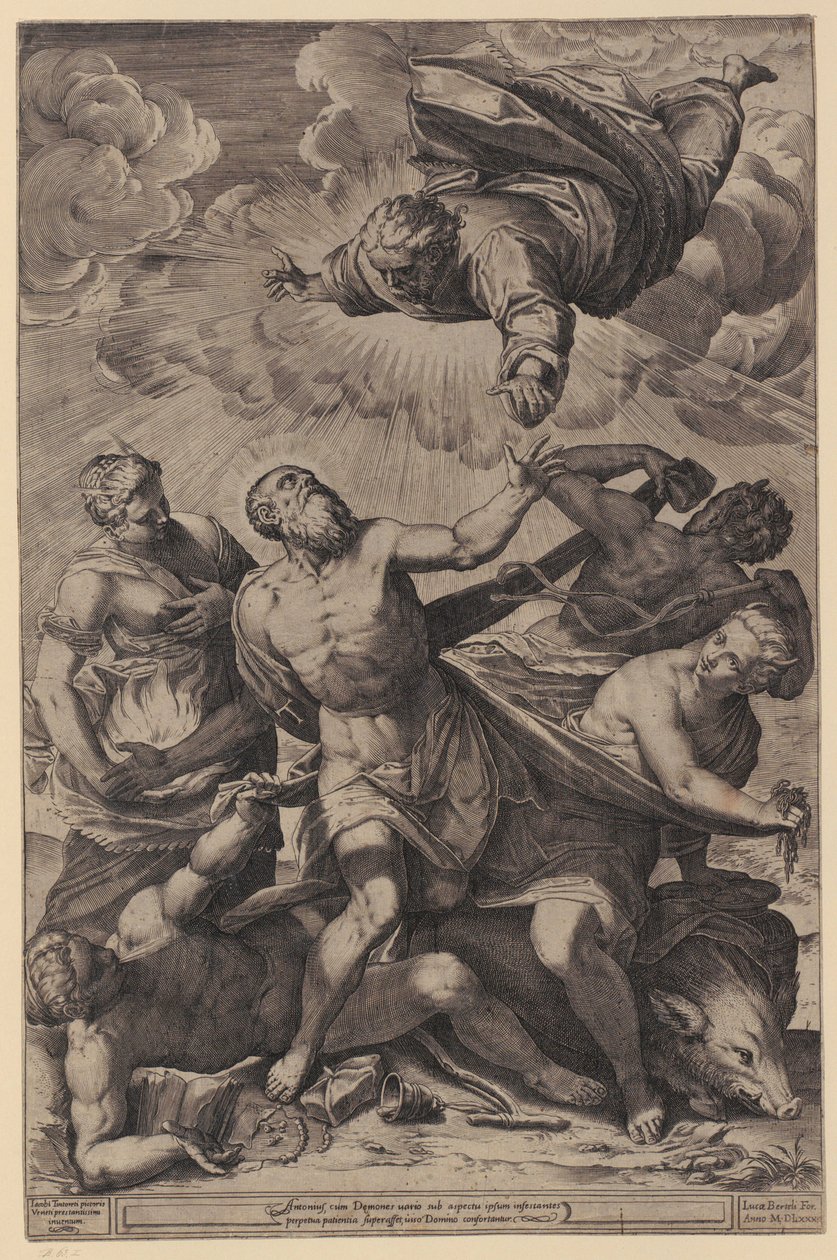 Mystické sňatky svaté Kateřiny od Agostino Carracci