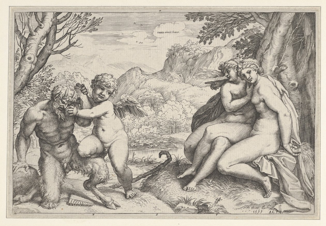 Láska zvítězí nad vším, 1599. od Agostino Carracci