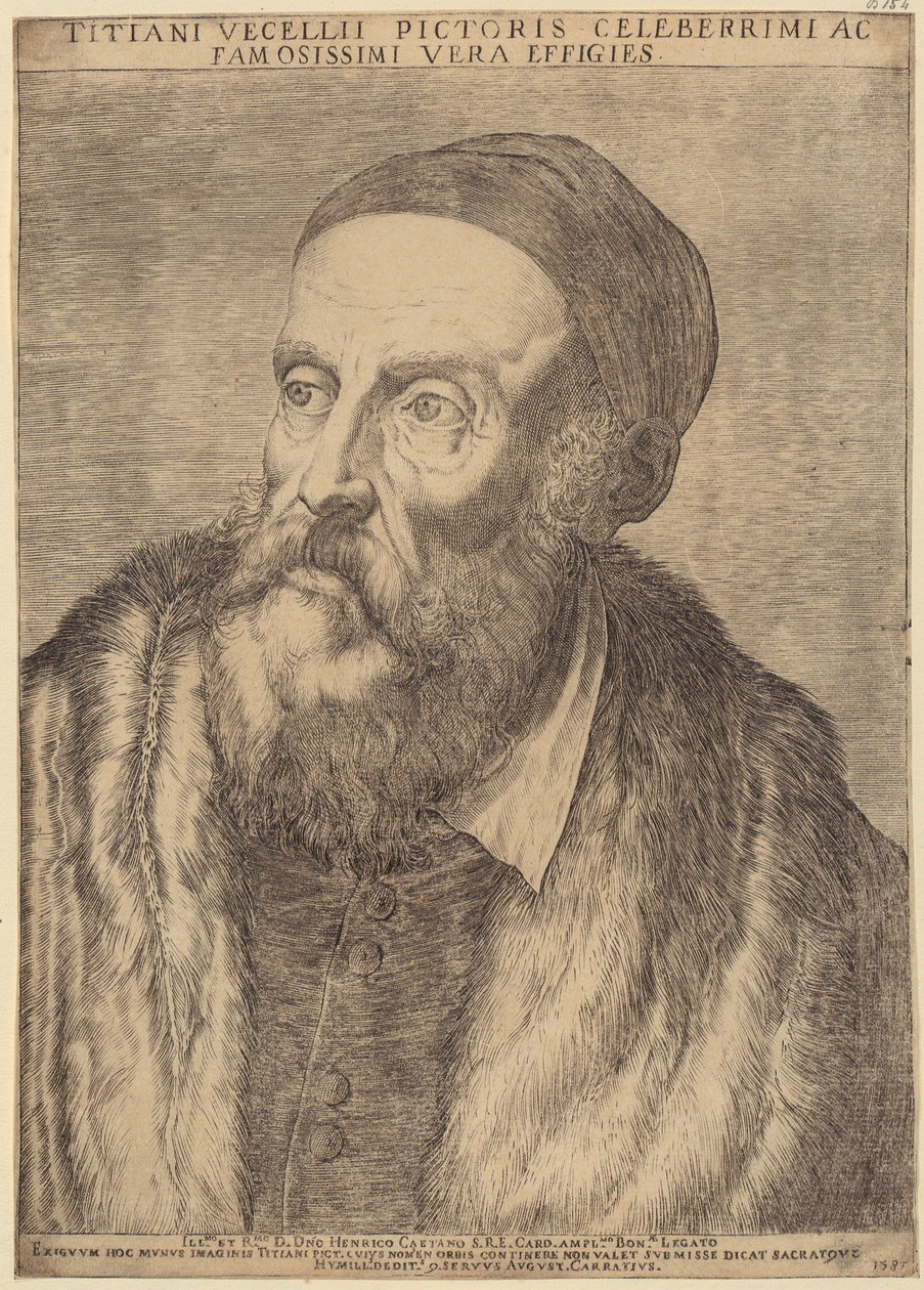 Portrét Tiziana od Agostino Carracci