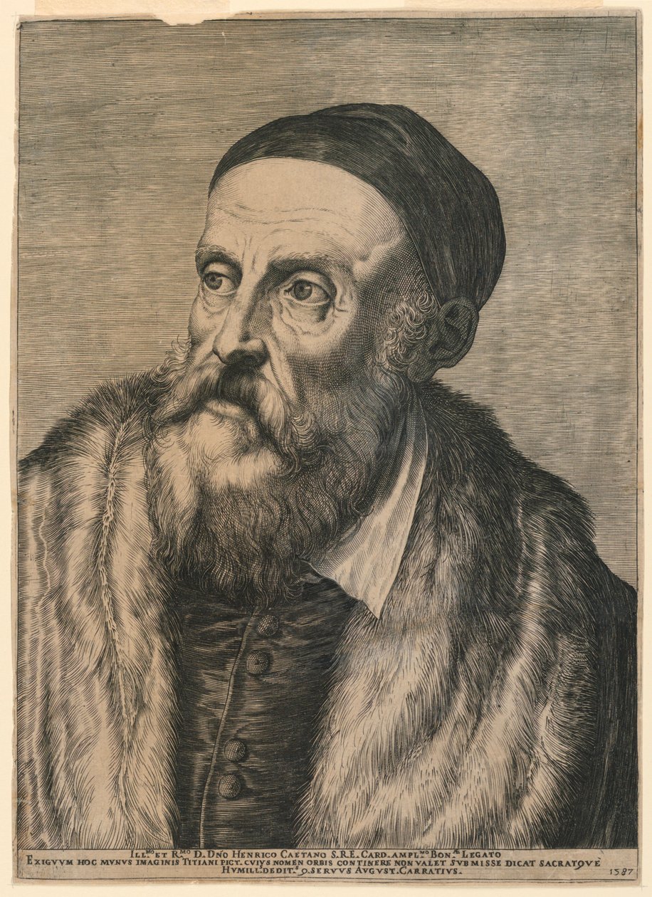 Portrét Tiziana od Agostino Carracci