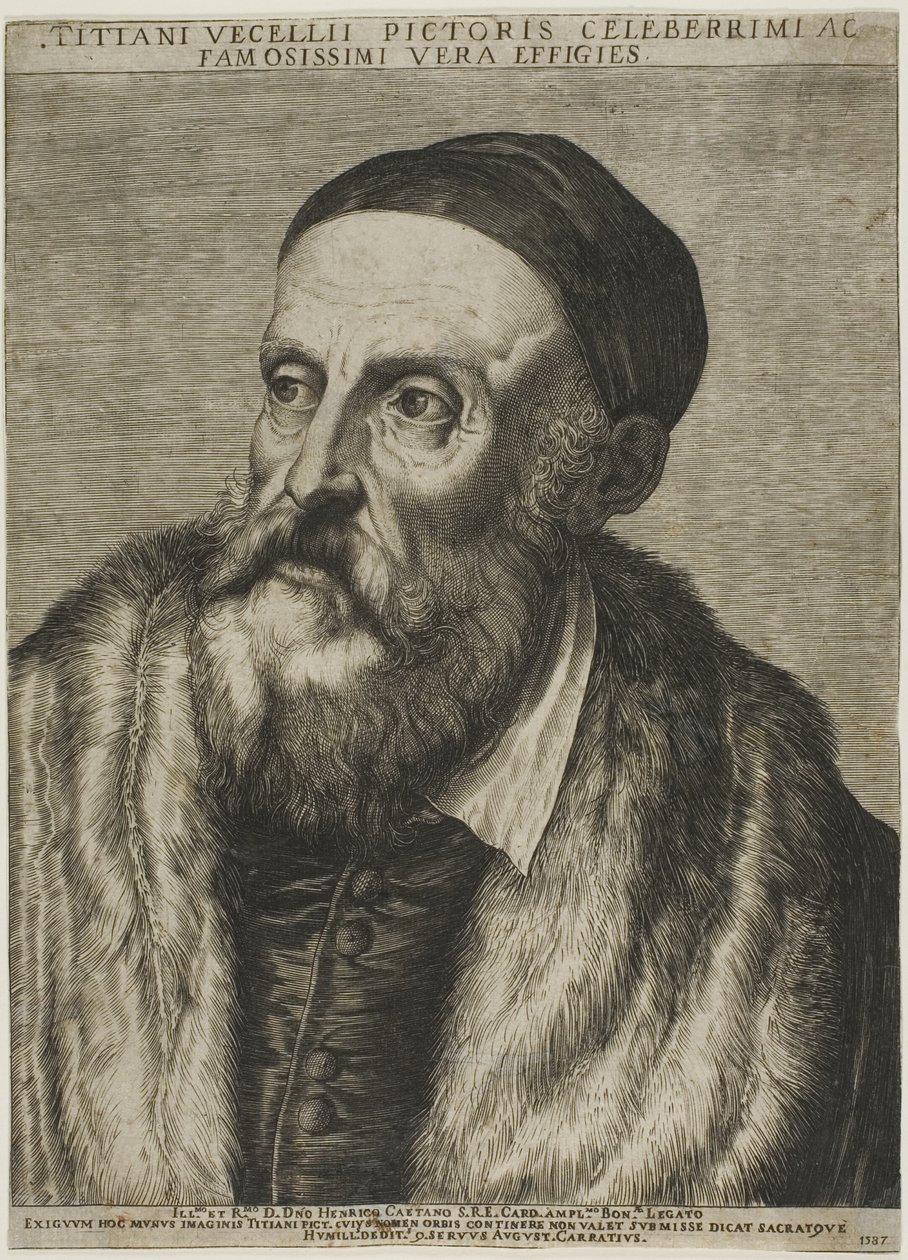 Portrét Tiziana od Agostino Carracci