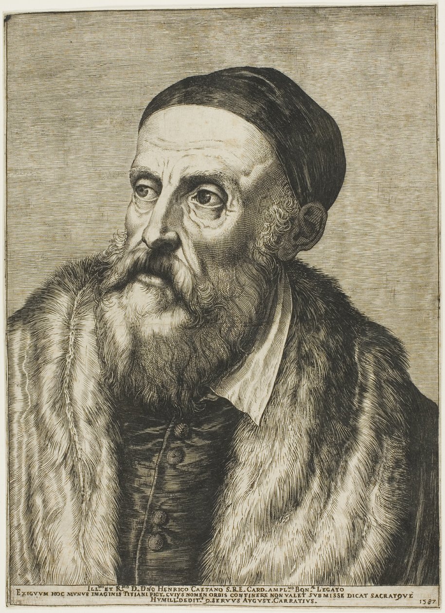 Portrét Tiziana od Agostino Carracci