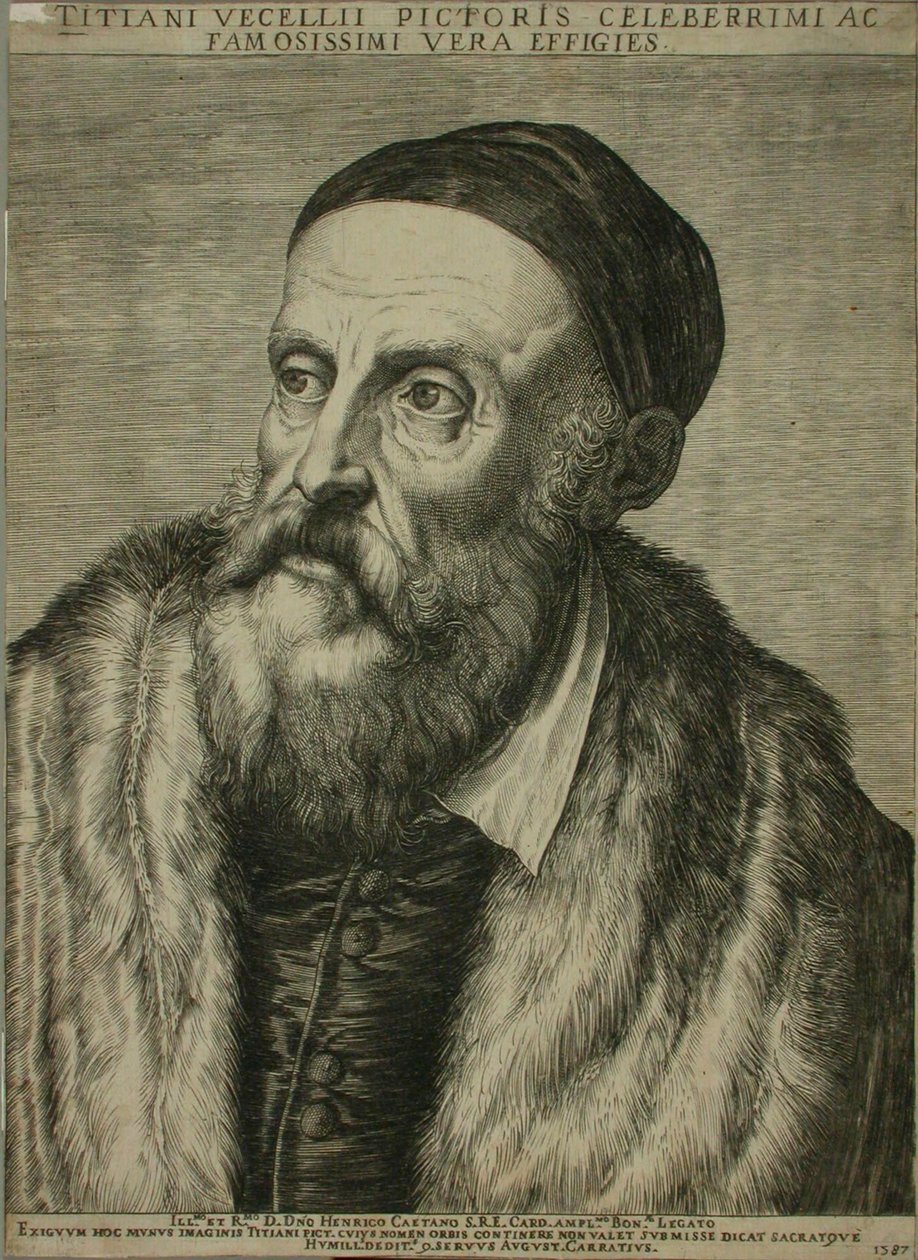 Portrét Tiziana od Agostino Carracci