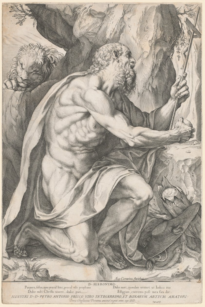 Svatý Jeroným od Agostino Carracci