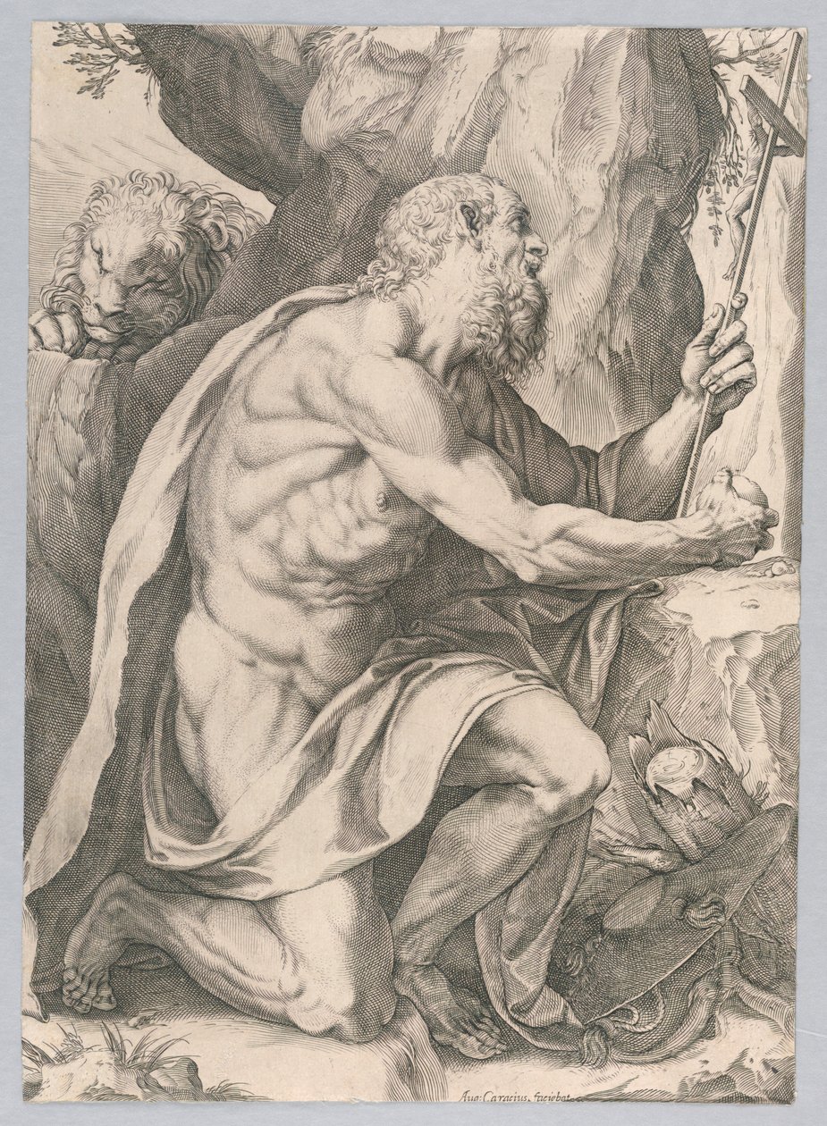Svatý Jeroným od Agostino Carracci