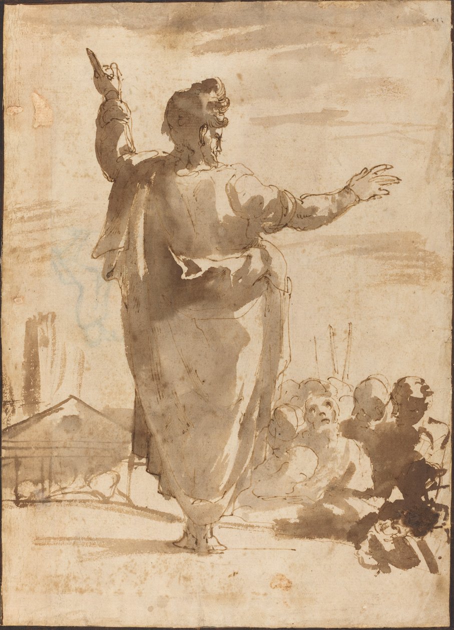 Kázání svatého Pavla od Agostino Carracci