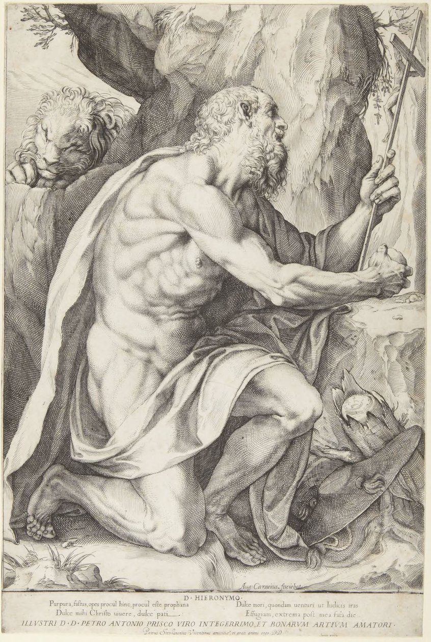 Svatý Jeroným od Agostino Carracci