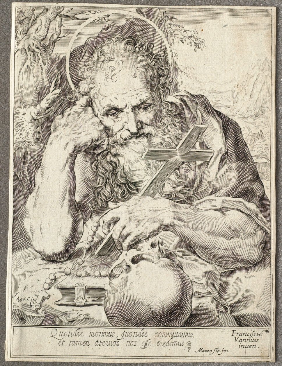 Svatý Jeroným od Agostino Carracci