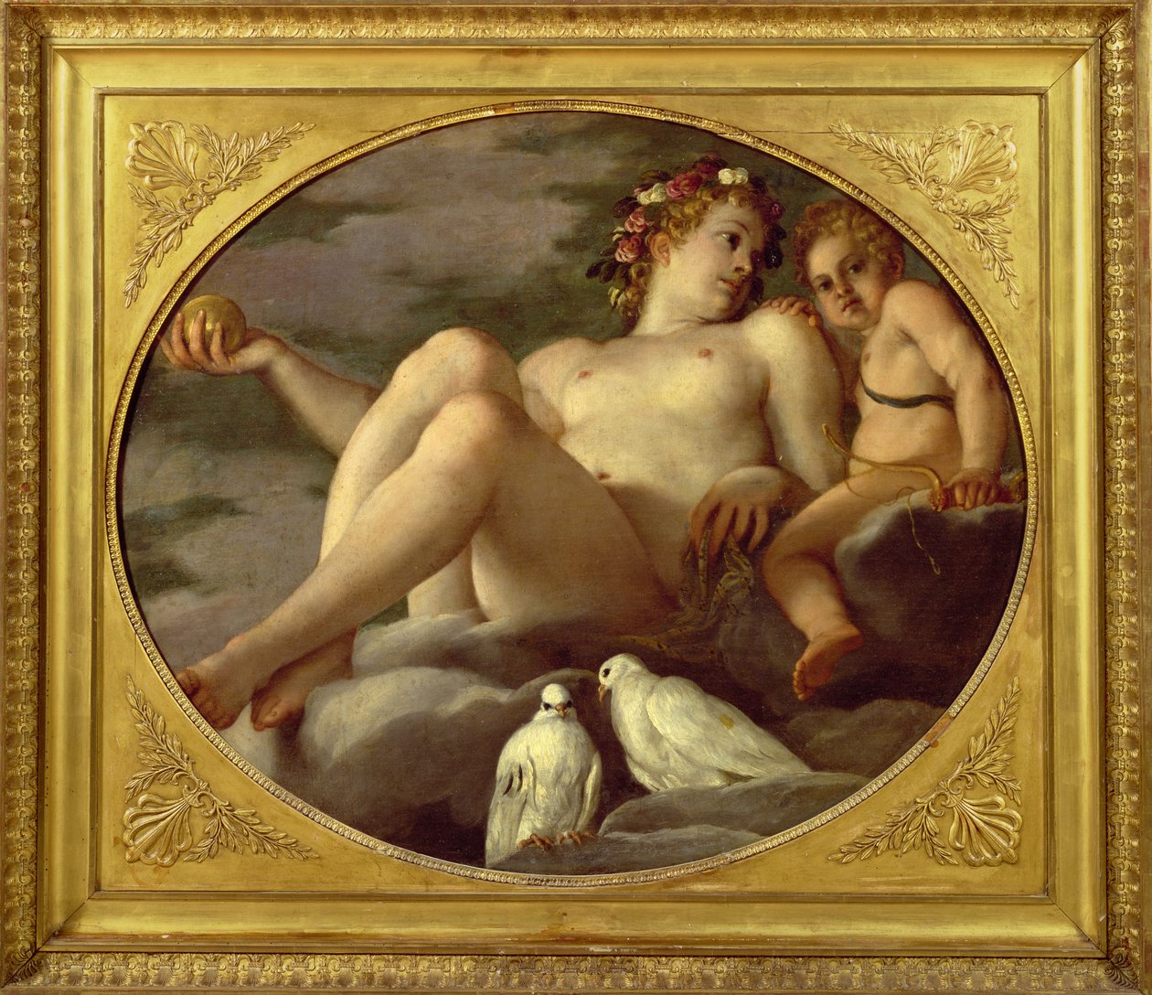 Venuše a Amor, kolem 1580-1600 od Agostino Carracci