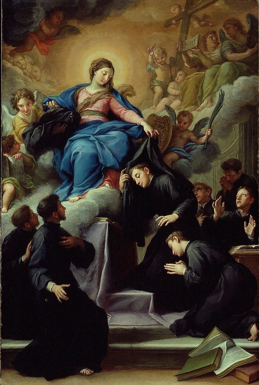 Madona se sedmi zakladateli řádu servitů, c. 1728. od Agostino Masucci