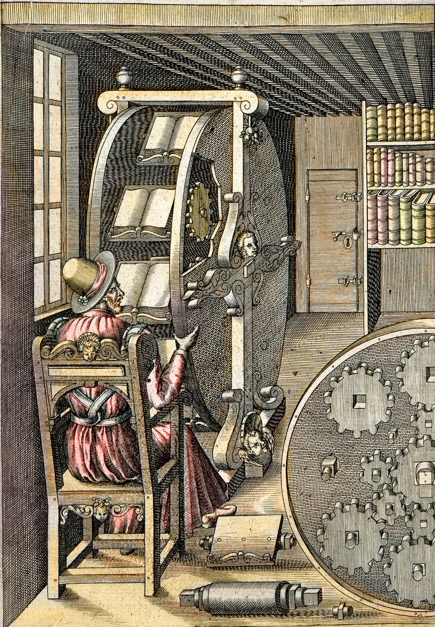 Otočný stůl – Z „“Le Diverse et Artifiose Machine“ od Agostina Ramelliho (1531-1608) – Paříž 1588 od Agostino Ramelli