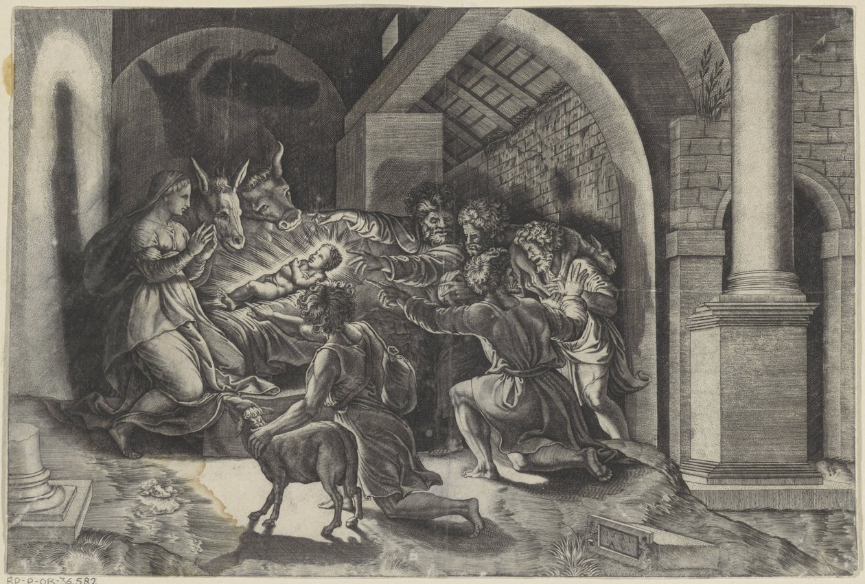 Klanění pastýřů od Agostino Veneziano