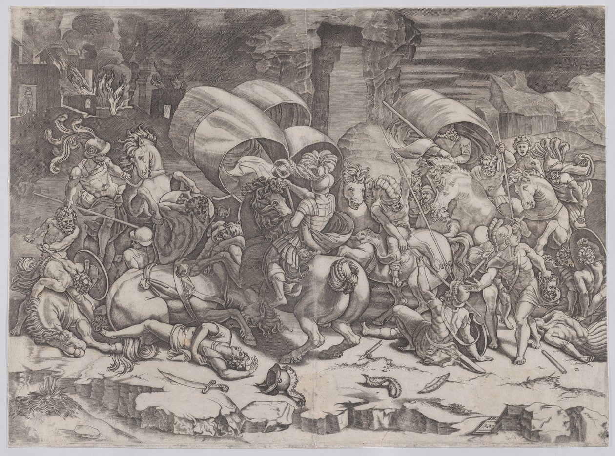 Bitva s Cutlassem, 1530-31. od Agostino Veneziano
