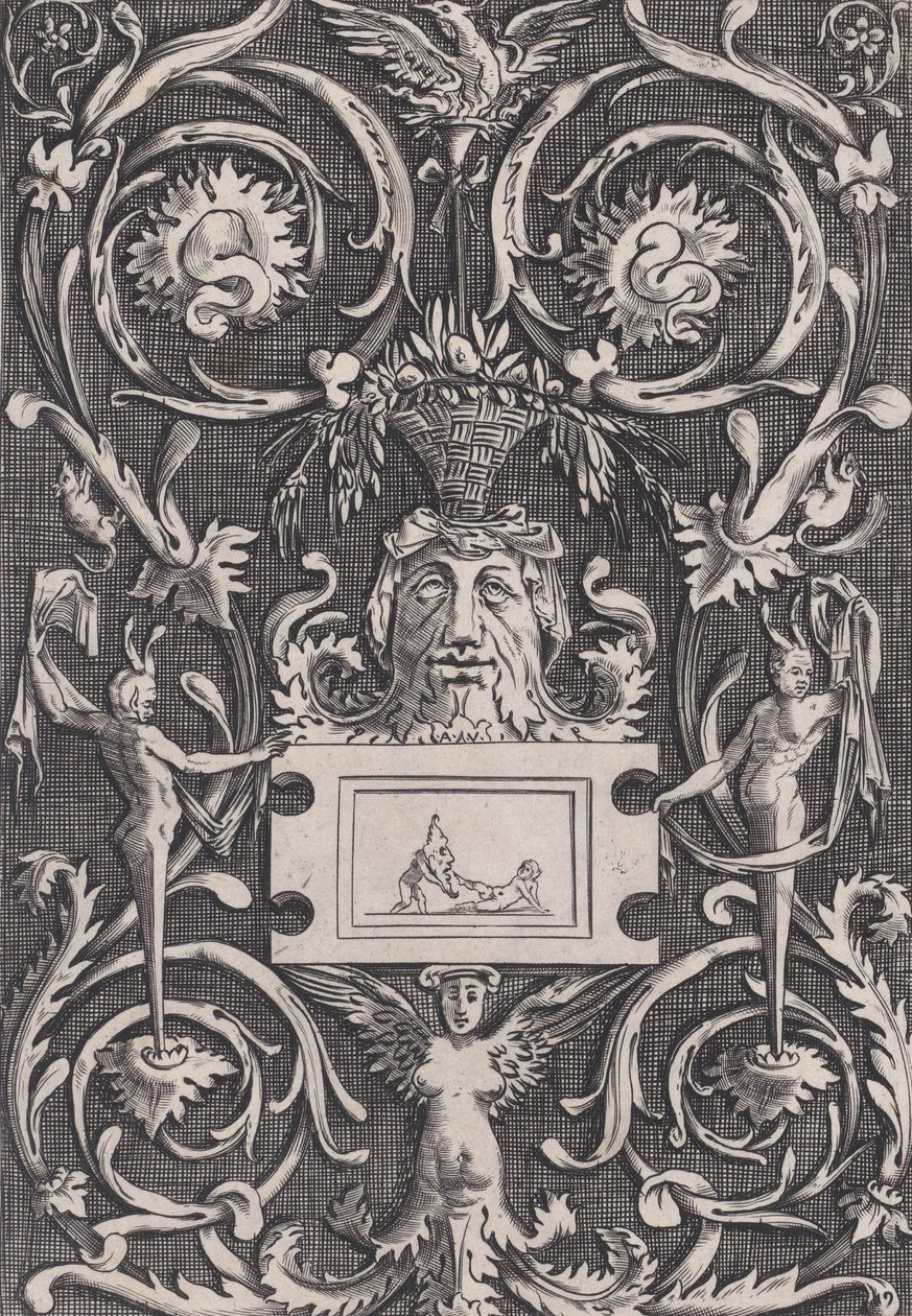 Ornamental Panel, ca. 1514-36. od Agostino Veneziano