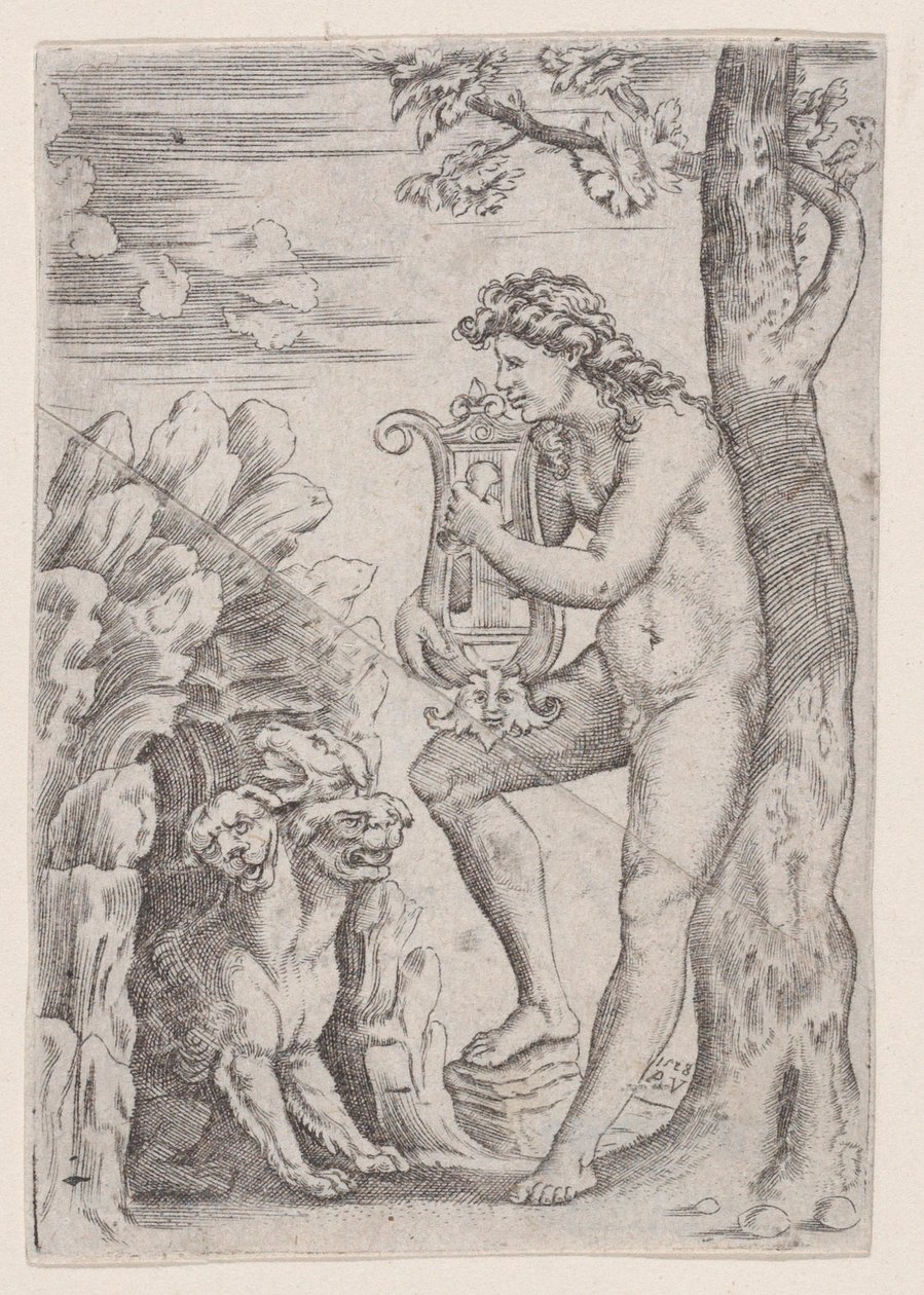 Orpheus z roku 1528. od Agostino Veneziano