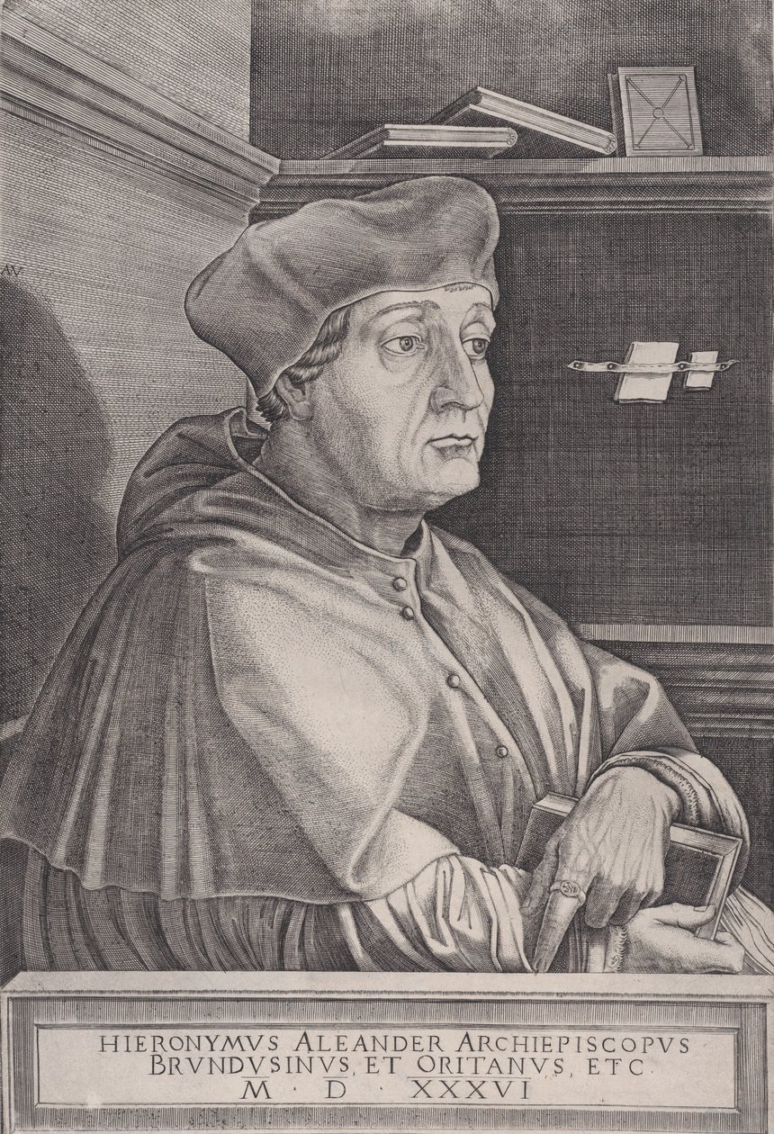 Arcibiskup z Brindisi z roku 1536. od Agostino Veneziano