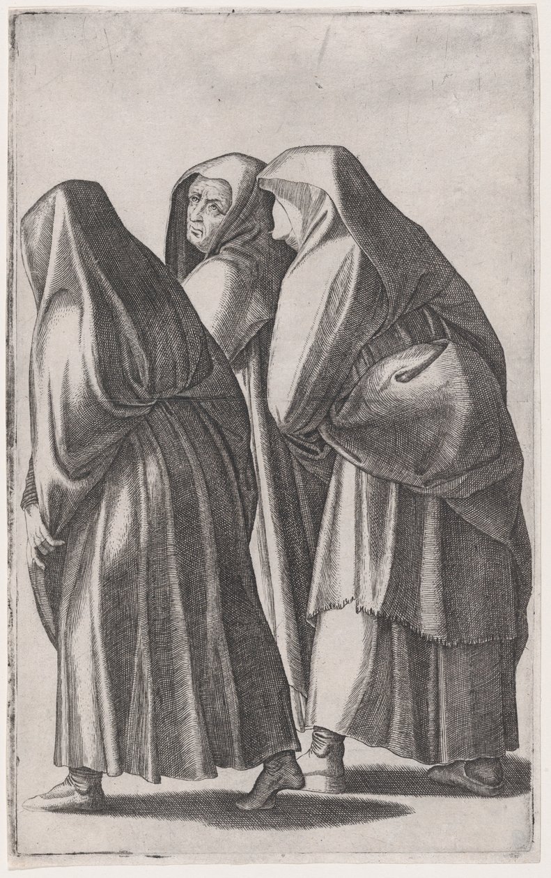 Tři svaté ženy jdoucí k hrobu, ca. 1514-36. od Agostino Veneziano