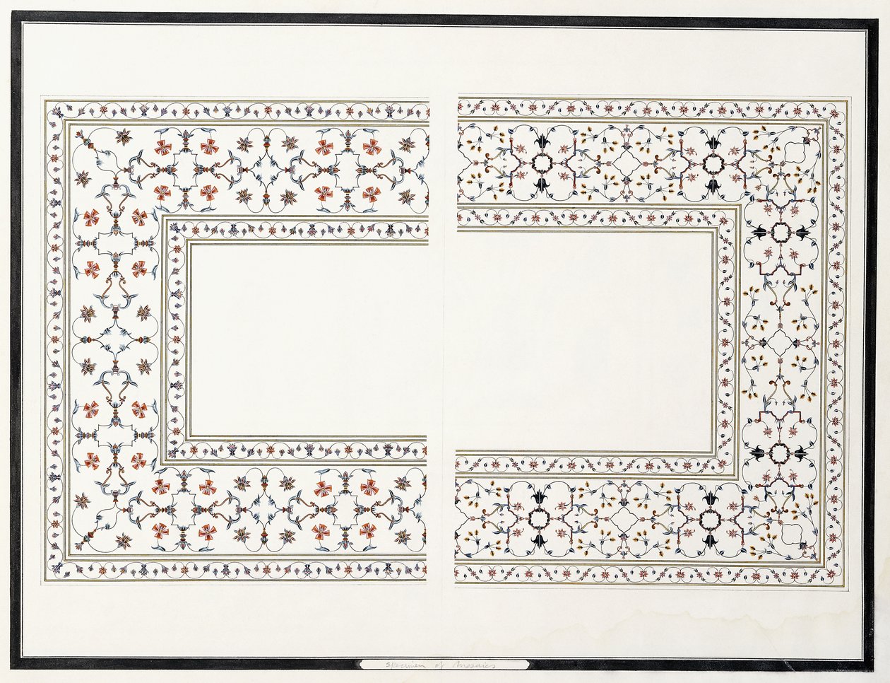 Ukázky mozaik, z hrobky císaře, c. 1815 od Agra School